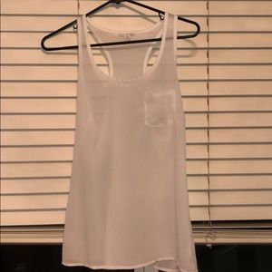 White see-through tank top